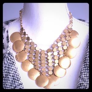 Gold statement necklace